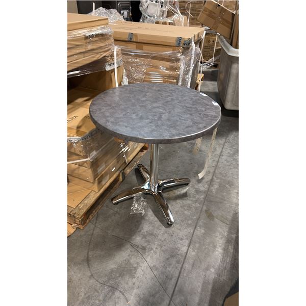 RATANA METAL TABLE WITH GREY 30" ROUND TOP