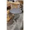 Image 1 : RATANA METAL TABLE WITH GREY 30" ROUND TOP