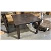 Image 1 : RATANA LIMO METAL PATIO TABLE WITH UMBRELLA HOLE (43" X 43")