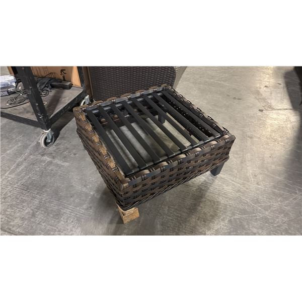 3 RATANA PATIO OTTOMANS *NO CUSHIONS*