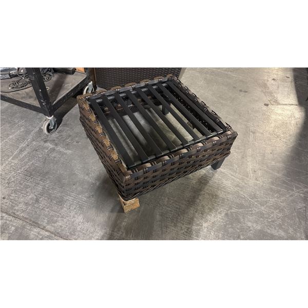 2 RATANA PATIO OTTOMANS *NO CUSHIONS*