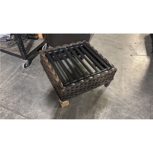 2 RATANA PATIO OTTOMANS *NO CUSHIONS*