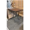 Image 1 : RATANA BAR HEIGHT PATIO TABLE WITH DURAWOOD TABLE TOP APPROXIMATELY 34"X34"