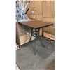 Image 1 : RATANA BAR HEIGHT PATIO TABLE WITH DURAWOOD TABLE TOP APPROXIMATELY 34"X34"