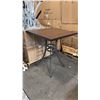 Image 1 : RATANA BAR HEIGHT PATIO TABLE WITH DURAWOOD TABLE TOP APPROXIMATELY 34"X34"