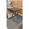 Image 1 : RATANA BAR HEIGHT PATIO TABLE WITH DURAWOOD TABLE TOP APPROXIMATELY 34"X34"
