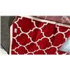Image 1 : A2ZRUG TRENDY COLLECTION RED/WHITE PATTERN RUG (160CM X 230CM)