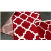 Image 1 : A2ZRUG TRENDY COLLECTION RED/WHITE PATTERN RUG (160CM X 230CM)