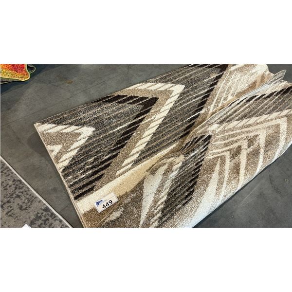 A2ZRUG RIO COLLECTION BEIGE/BROWN PATTERN RUG (160CM X 230CM)