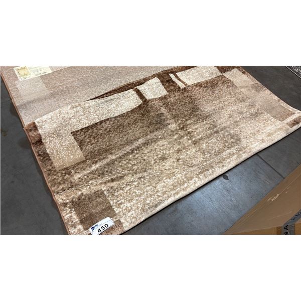 A2ZRUG PALMA COLLECTION BEIGE/WHITE PATTERN RUG (160CM X 230CM)