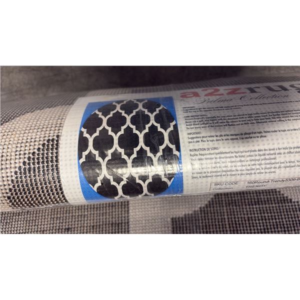 A2ZRUG TRENDY COLLECTION BLACK/WHITE PATTERN RUG (160CM X 160CM)