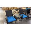 Image 1 : PATIO FLARE WHYLIE 3 PIECE CHAT SET WITH BLUE CUSHIONS