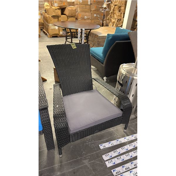 PATIO FLARE BLACK/GREY MUSKOKA PATIO CHAIR