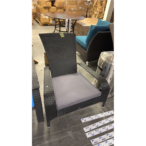 PATIO FLARE BLACK/GREY MUSKOKA PATIO CHAIR