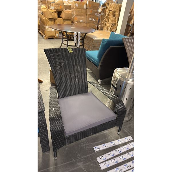 PATIO FLARE BLACK/GREY MUSKOKA PATIO CHAIR