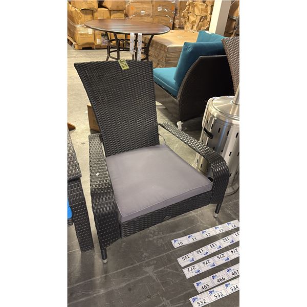 PATIO FLARE BLACK/GREY MUSKOKA PATIO CHAIR