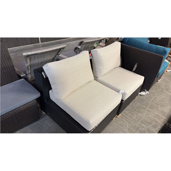 2 RATANA BEIGE CASA MADRID CHAIRS *DISPLAY MODEL*