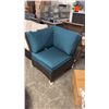 Image 1 : RATANA PALM HARBOR TEAL CORNER PATIO CHAIR