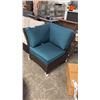 Image 1 : RATANA PALM HARBOR TEAL CORNER PATIO CHAIR