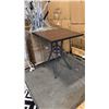 Image 1 : RATANA BAR HEIGHT PATIO TABLE WITH DURAWOOD TABLE TOP APPROXIMATELY 34"X34"