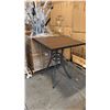 Image 1 : RATANA BAR HEIGHT PATIO TABLE WITH DURAWOOD TABLE TOP APPROXIMATELY 34"X34"