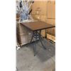 Image 1 : RATANA BAR HEIGHT PATIO TABLE WITH DURAWOOD TABLE TOP APPROXIMATELY 34"X34"
