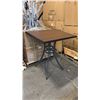 Image 1 : RATANA BAR HEIGHT PATIO TABLE WITH DURAWOOD TABLE TOP APPROXIMATELY 34"X34"