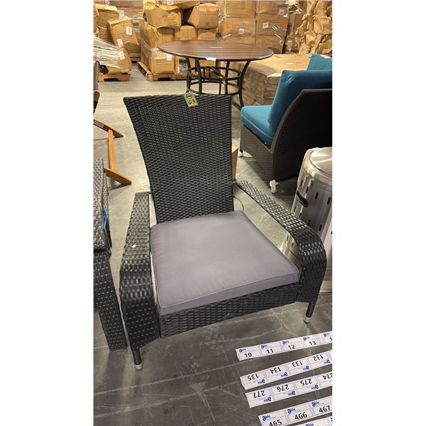 PATIO FLARE BLACK/GREY MUSKOKA PATIO CHAIR