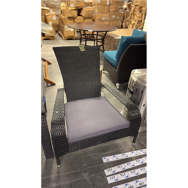 PATIO FLARE BLACK/GREY MUSKOKA PATIO CHAIR