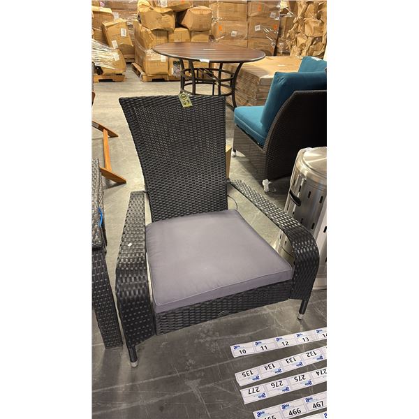 PATIO FLARE BLACK/GREY MUSKOKA PATIO CHAIR