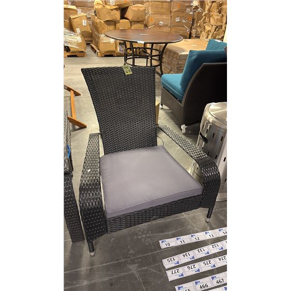 PATIO FLARE BLACK/GREY MUSKOKA PATIO CHAIR