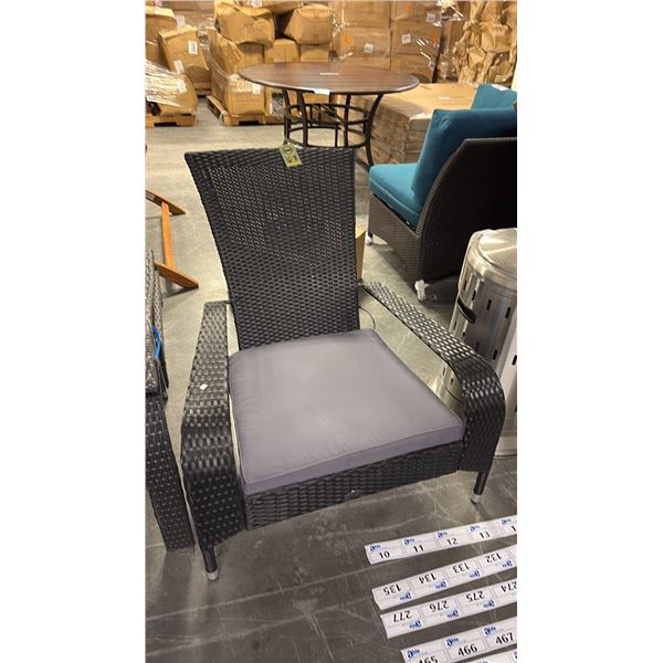 PATIO FLARE BLACK/GREY MUSKOKA PATIO CHAIR