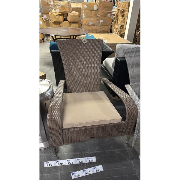 PATIO FLARE BEIGE/TAN MUSKOKA PATIO CHAIR