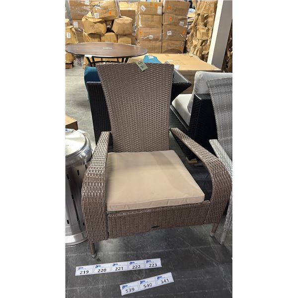 PATIO FLARE BEIGE/TAN MUSKOKA PATIO CHAIR