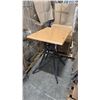 Image 1 : RATANA BAR HEIGHT PATIO TABLE WITH DURAWOOD TABLE TOP APPROXIMATELY 31"X24"