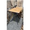 Image 1 : RATANA BAR HEIGHT PATIO TABLE WITH DURAWOOD TABLE TOP APPROXIMATELY 31"X24"