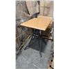 Image 1 : RATANA BAR HEIGHT PATIO TABLE WITH DURAWOOD TABLE TOP APPROXIMATELY 31"X24"