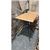 Image 1 : RATANA BAR HEIGHT PATIO TABLE WITH DURAWOOD TABLE TOP APPROXIMATELY 31"X24"