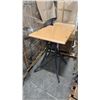 Image 1 : RATANA BAR HEIGHT PATIO TABLE WITH DURAWOOD TABLE TOP APPROXIMATELY 31"X24"