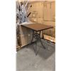 Image 1 : RATANA BAR HEIGHT PATIO TABLE WITH DURAWOOD TABLE TOP APPROXIMATELY 34"X34"