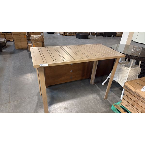 RATANA LIMO METAL PATIO BAR TABLE (30" X 60") *TAN COLOUR*