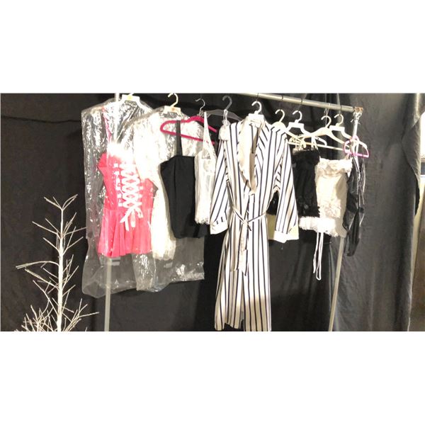 10 ASSORTED PIECES OF LINGERIE ASSORTED SIZES AND STYLES