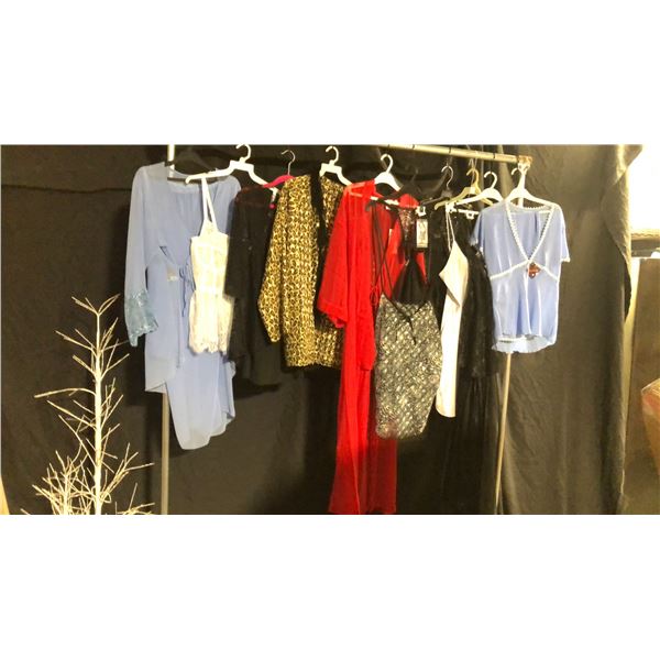 10 ASSORTED PIECES OF LINGERIE ASSORTED SIZES AND STYLES