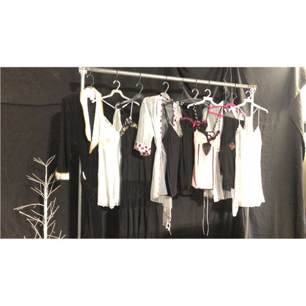 10 ASSORTED PIECES OF LINGERIE ASSORTED SIZES AND STYLES