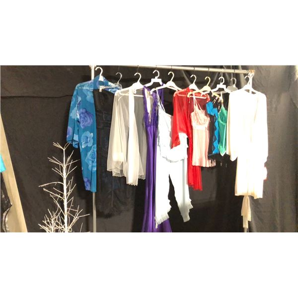 10 ASSORTED PIECES OF LINGERIE ASSORTED SIZES AND STYLES