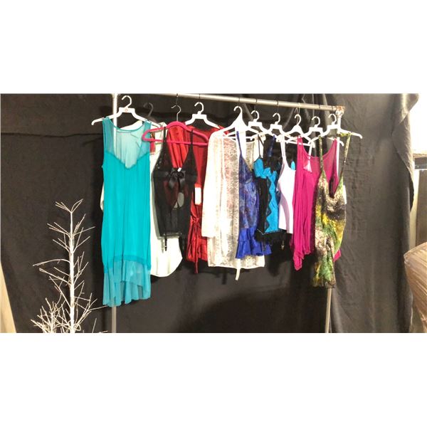 10 ASSORTED PIECES OF LINGERIE ASSORTED SIZES AND STYLES