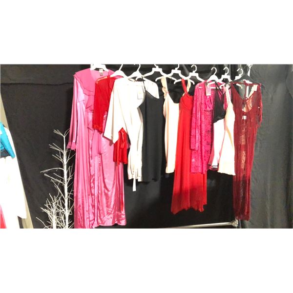 10 ASSORTED PIECES OF LINGERIE ASSORTED SIZES AND STYLES