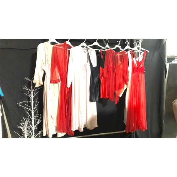 10 ASSORTED PIECES OF LINGERIE ASSORTED SIZES AND STYLES