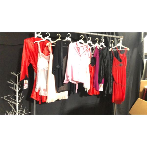 10 ASSORTED PIECES OF LINGERIE ASSORTED SIZES AND STYLES
