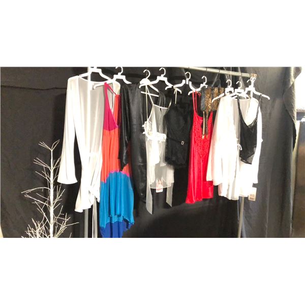 10 ASSORTED PIECES OF LINGERIE ASSORTED SIZES AND STYLES